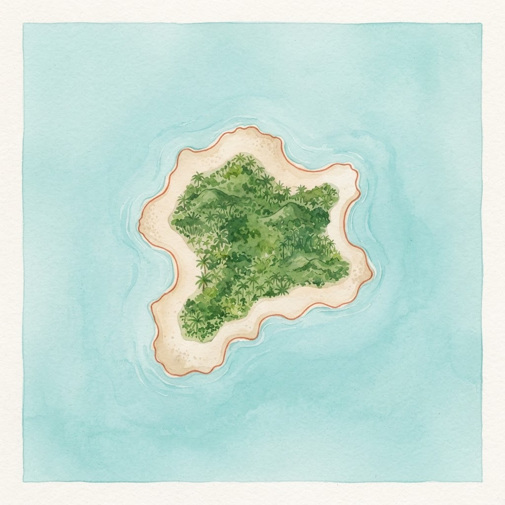 Mapa ilustrado de Isla Fuerte